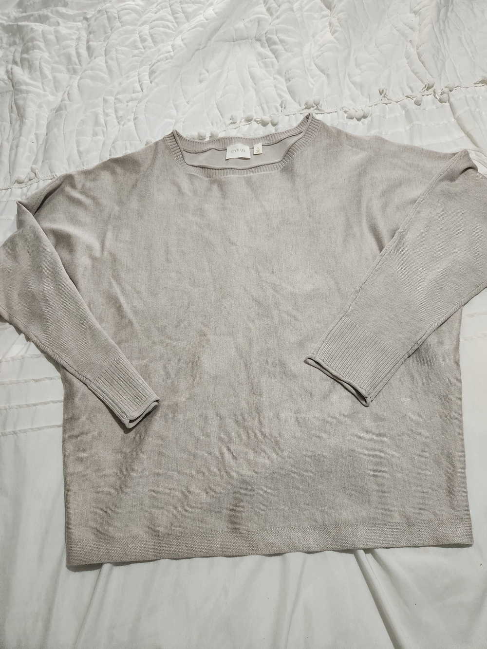 Cyrus Crewneck Sweater in Light Taupe